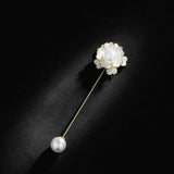Fabric Camellia Flower Brooch for Wedding Jewelry