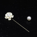 Fabric Camellia Flower Brooch for Wedding Jewelry