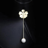 Fabric Camellia Flower Brooch for Wedding Jewelry