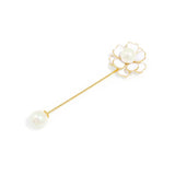 Fabric Camellia Flower Brooch for Wedding Jewelry