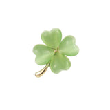 Four-leaf Clover Brooch Pin Plated Jewelry CZ Flower Corsage