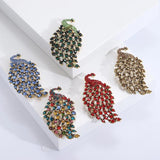 Vintage Peacock Rhinestone Brooch