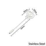 Sikhism Symbol Stainless Steel Amulet Brooch Wedding Groom Jewelry