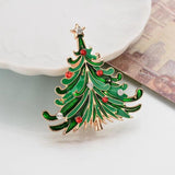 Christmas Santa Claus Brooch Pin Inlay Rhinestone Heart Holiday Jewelry