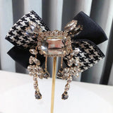 Rhinestone Bow Brooches Pins Pearl Ribbon Bow Tie Fabric Bowknot Neck...