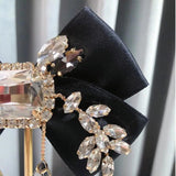 Rhinestone Bow Brooches Pins Pearl Ribbon Bow Tie Fabric Bowknot Neck...