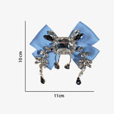 Rhinestone Bow Brooches Pins Pearl Ribbon Bow Tie Fabric Bowknot Neck...