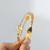 Tree of Life Eyes Snake Pearl Zircon Bowknot Bangle
