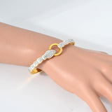 Tree of Life Eyes Snake Pearl Zircon Bowknot Bangle