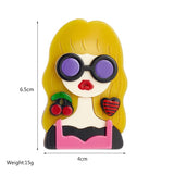 Yellow Hair Girl Brooch - Cute Cartoon Figure Pin