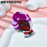 Women's Stylish Acrylic Punk Brooch for Clothes Bag
