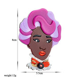 Women's Stylish Acrylic Punk Brooch for Clothes Bag
