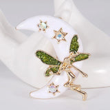 Alloy Moon Goddess Brooch Party Suit Accessories