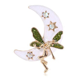 Alloy Moon Goddess Brooch Party Suit Accessories