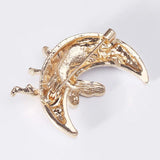 Alloy Moon Goddess Brooch Party Suit Accessories