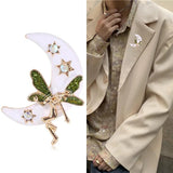 Alloy Moon Goddess Brooch Party Suit Accessories