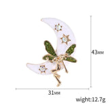 Alloy Moon Goddess Brooch Party Suit Accessories