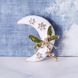 Alloy Moon Goddess Brooch Party Suit Accessories