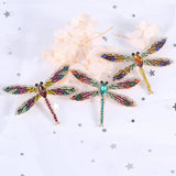 Crystal Dragonfly Brooches for Women High Insect Brooch Pins Coat Accessories