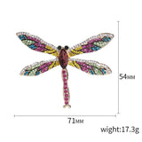 Crystal Dragonfly Brooches for Women High Insect Brooch Pins Coat Accessories
