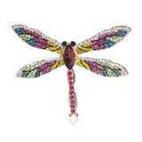 Crystal Dragonfly Brooches for Women High Insect Brooch Pins Coat Accessories