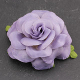 Boho Dual-use Fabric Veil 3D Rose Flower Brooch Hair Clip Corsage