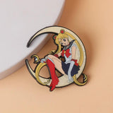 Anime Women's Brooch Lapel Pin Japanese Manga Badge Jewelry