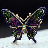 Colorful Enamel Butterfly Brooch Women Jewelry Hijab Accessory
