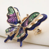 Colorful Enamel Butterfly Brooch Women Jewelry Hijab Accessory