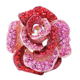 Rhinestone Large Rose Flower Brooch Bouquet Wreath Plant Pins Scarf Clip Wedding