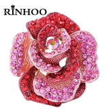 Rhinestone Large Rose Flower Brooch Bouquet Wreath Plant Pins Scarf Clip Wedding