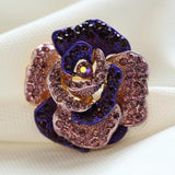Rhinestone Large Rose Flower Brooch Bouquet Wreath Plant Pins Scarf Clip Wedding