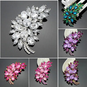 Crystal Rhinestone Brooches Vintage Bridal Bouquet DIY Accessory
