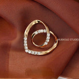Scarf Buckle Women Brooches Stainless Steel Ring Crystal Pins
