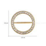Scarf Buckle Women Brooches Stainless Steel Ring Crystal Pins