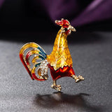 Zlxgirl Rooster Animal Brooches Jewelry for Men and Women