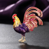 Zlxgirl Rooster Animal Brooches Jewelry for Men and Women