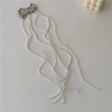 Vintage Simulated Pearl Tassel Lapel Pin For Women