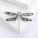 Emerald Dragonfly Brooch Alloy Pin for Coat Jacket