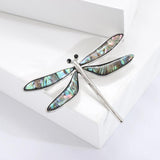 Emerald Dragonfly Brooch Alloy Pin for Coat Jacket