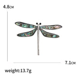 Emerald Dragonfly Brooch Alloy Pin for Coat Jacket
