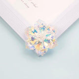 Crystal Flower Brooch Pin Sparking Party Dress Jewelry