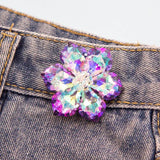 Crystal Flower Brooch Pin Sparking Party Dress Jewelry
