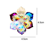 Crystal Flower Brooch Pin Sparking Party Dress Jewelry