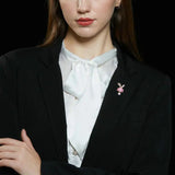 Zircon Rabbit Brooch Ultra-shimmer Collar Pin