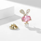 Zircon Rabbit Brooch Ultra-shimmer Collar Pin