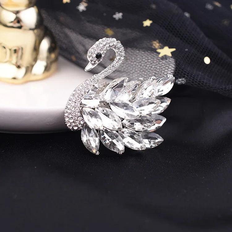 Crystal Rhinestone Brooch Wedding Party Dress Pin
