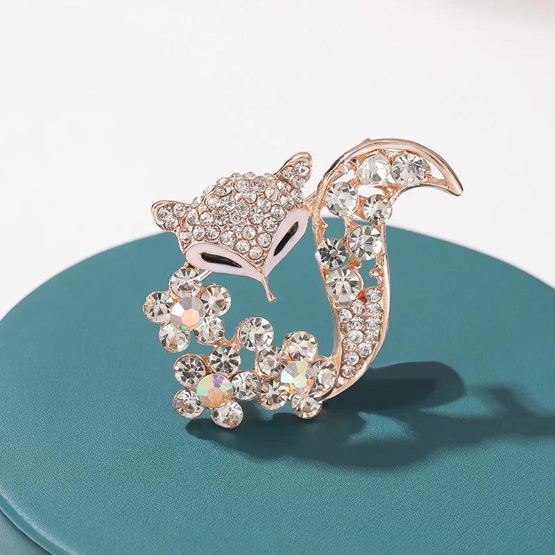 Women's Fox Brooches Animal Party Wedding Dress Hat Brooch Pin