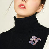 Women's Fox Brooches Animal Party Wedding Dress Hat Brooch Pin