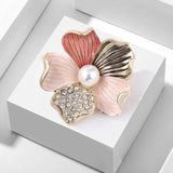 Pearl Flower Brooch Pin High Party Coat Scarf Accessories